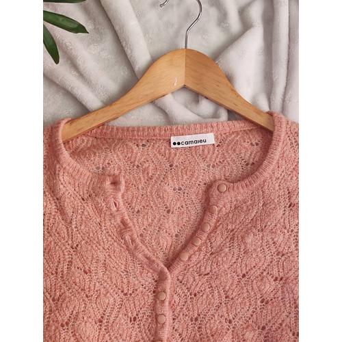 Pull rose best sale poudré camaieu